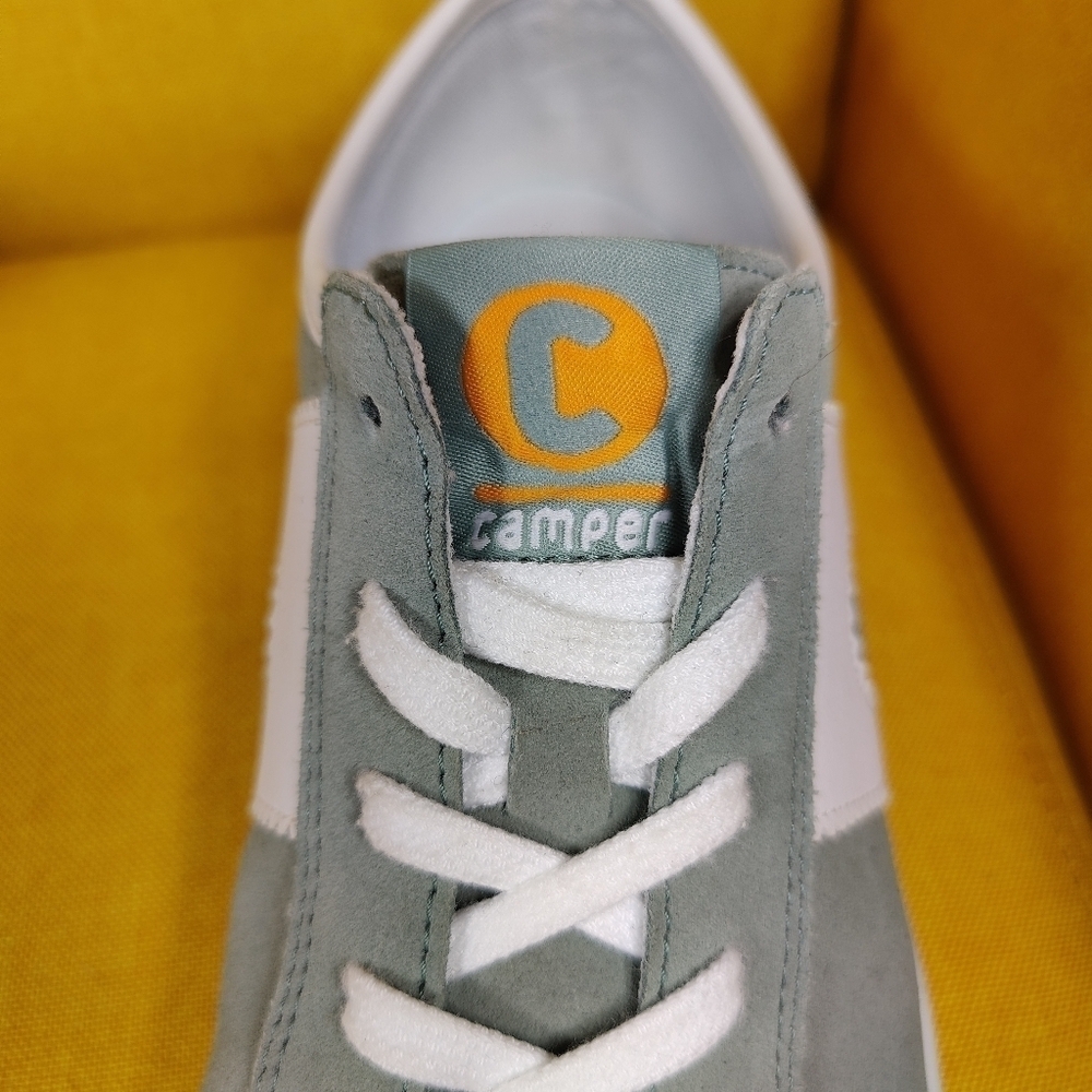 Camper Imar Copa Green White Suede Lace Up Euro Sneakers Women's Shoes Size 10 - Picture 4 of 10
